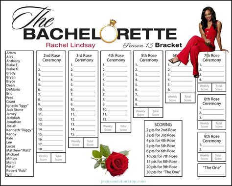 Bachelorette Bracket 2021 Printable